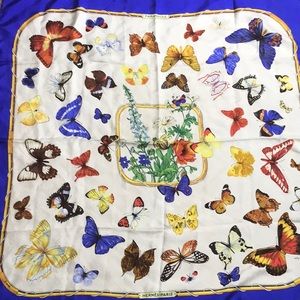 This is a Beautiful vintage Hermes Scarf multiple color Made in the 90s